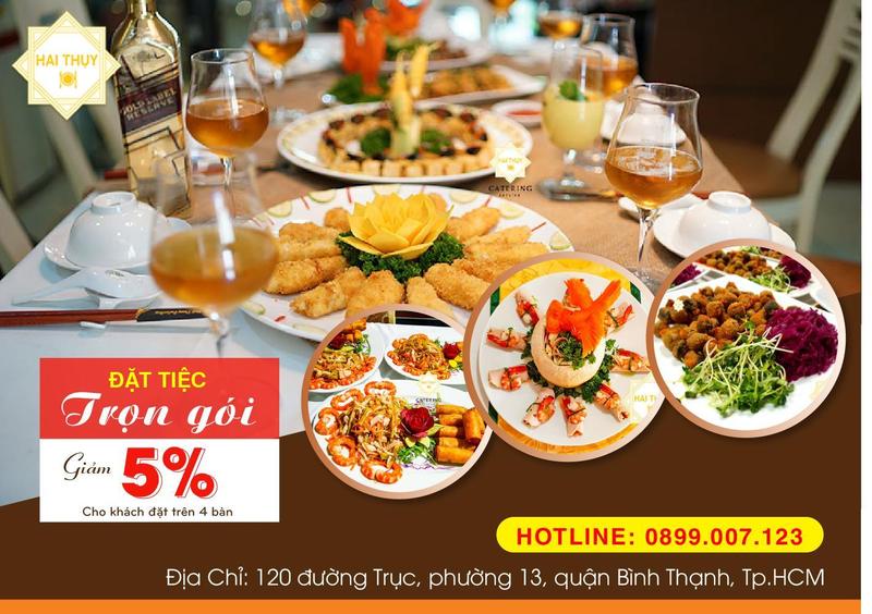 Tận hưởng trọn vẹn sự hoàn hảo từ dịch vụ đặt tiệc trọn gói Hai Thụy Catering